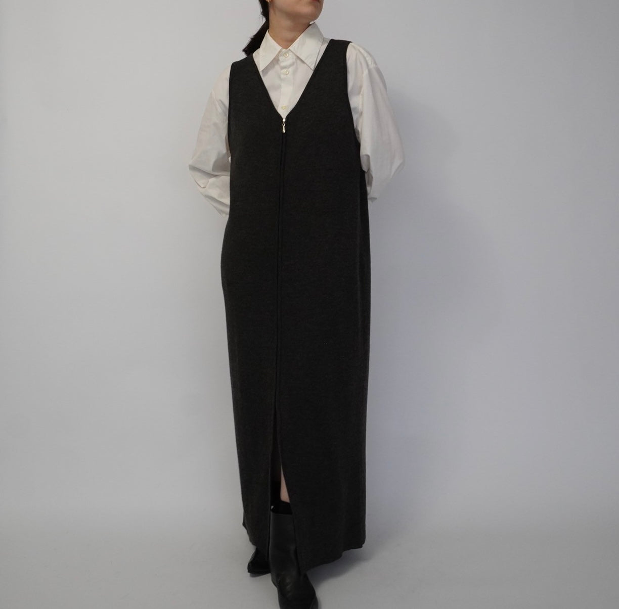 90s Zip Maxi Dress
