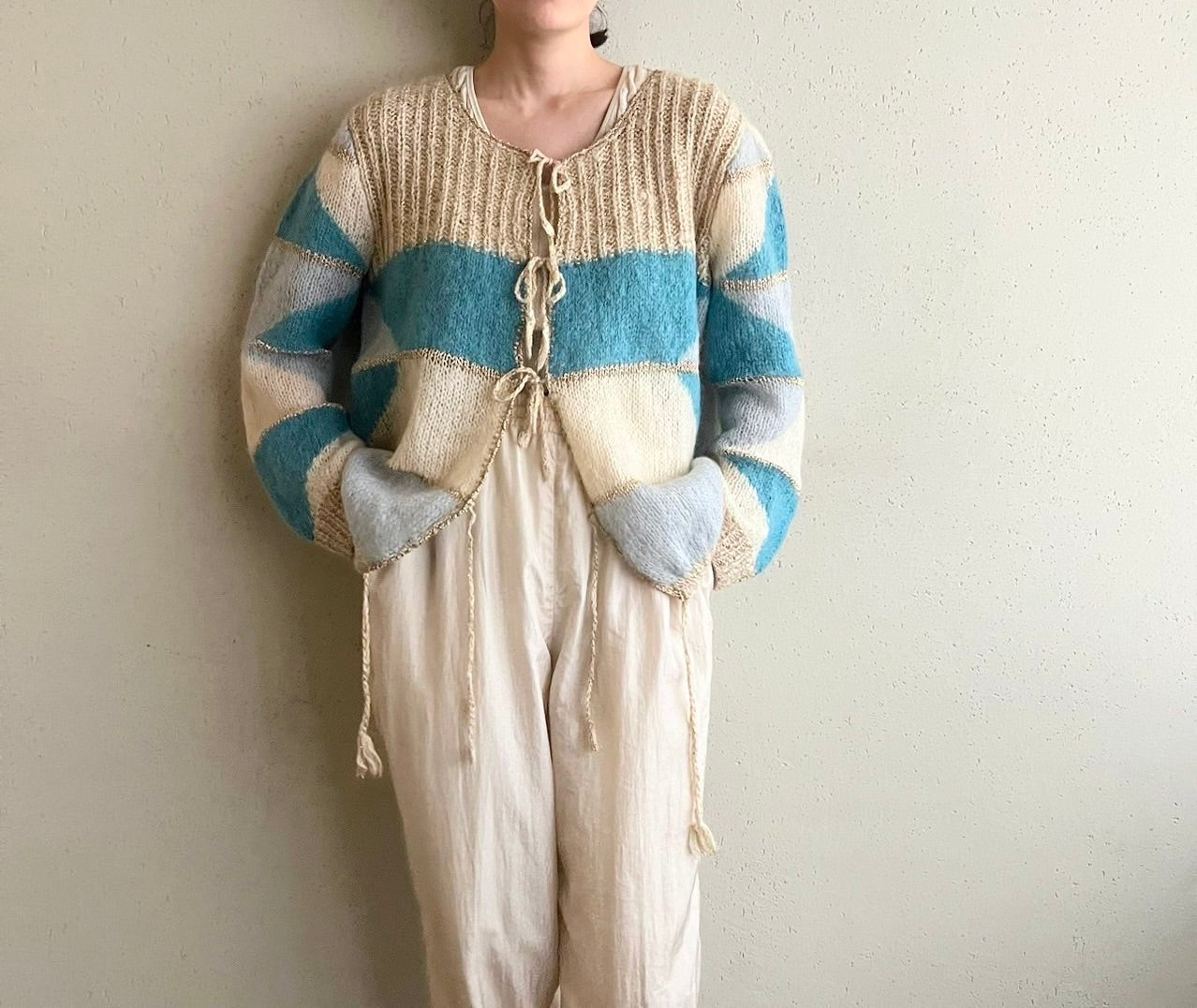 80s Design Knit Cardigan