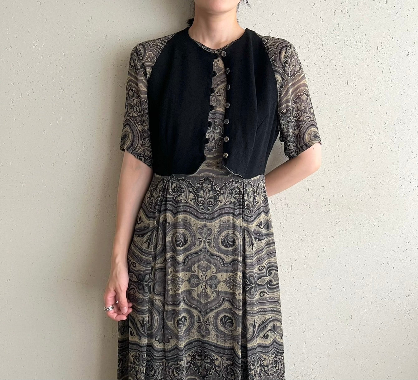90s Rayon Dress Made in Italy
