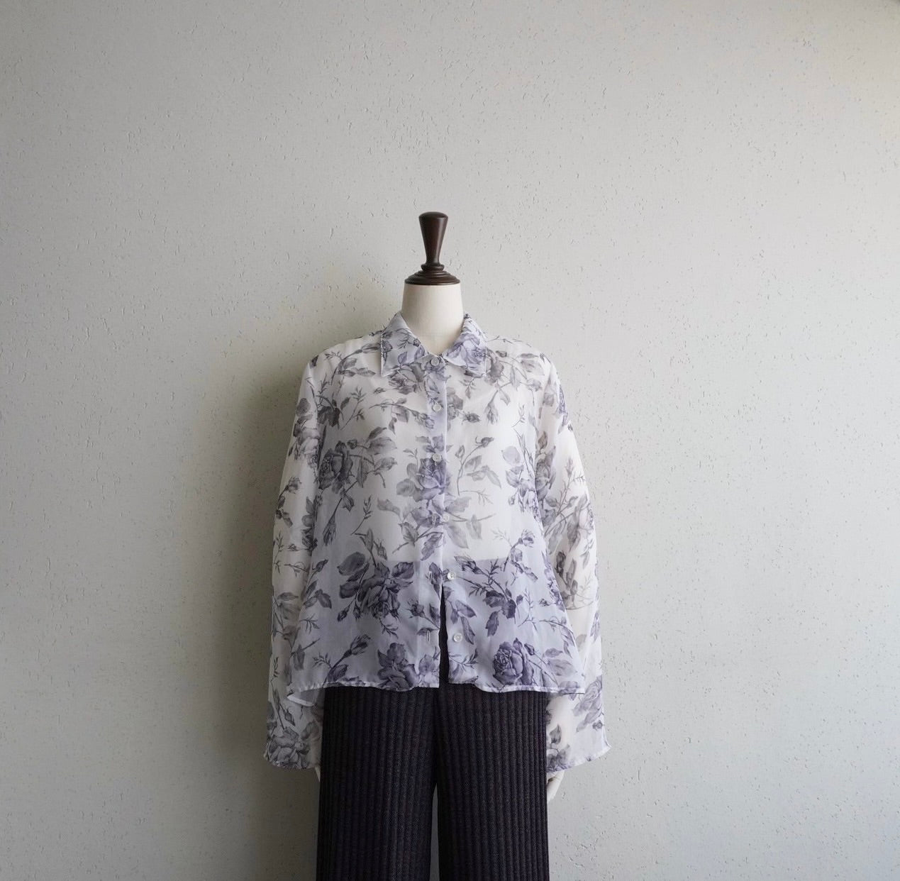 90s Sheer Printed Shirt