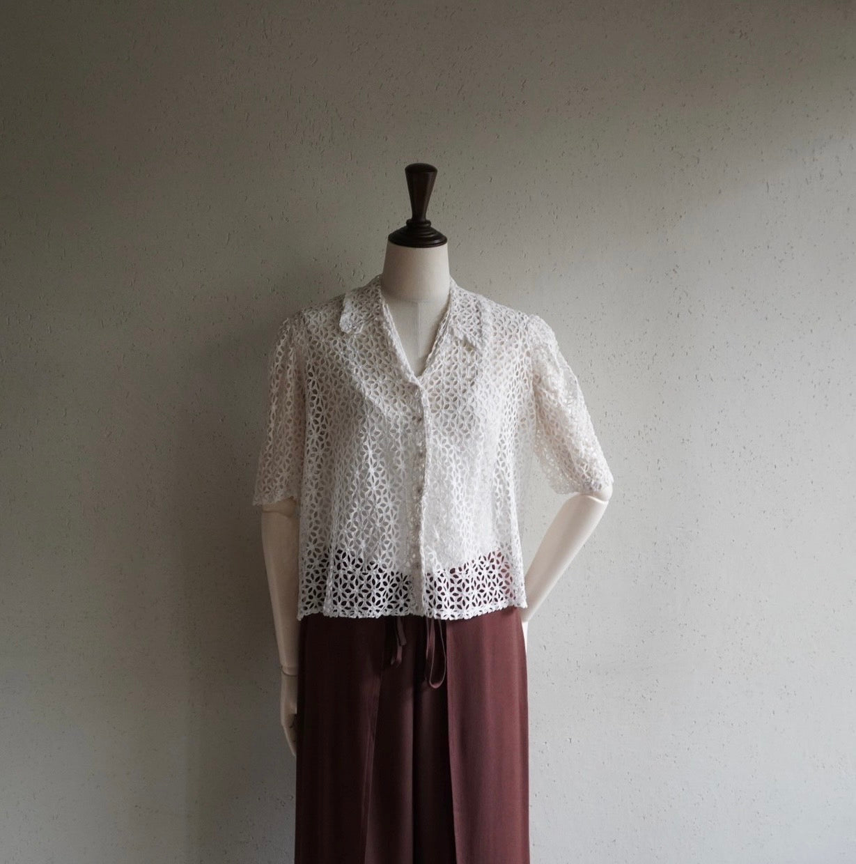 40s Eyelet Lace Shirt
