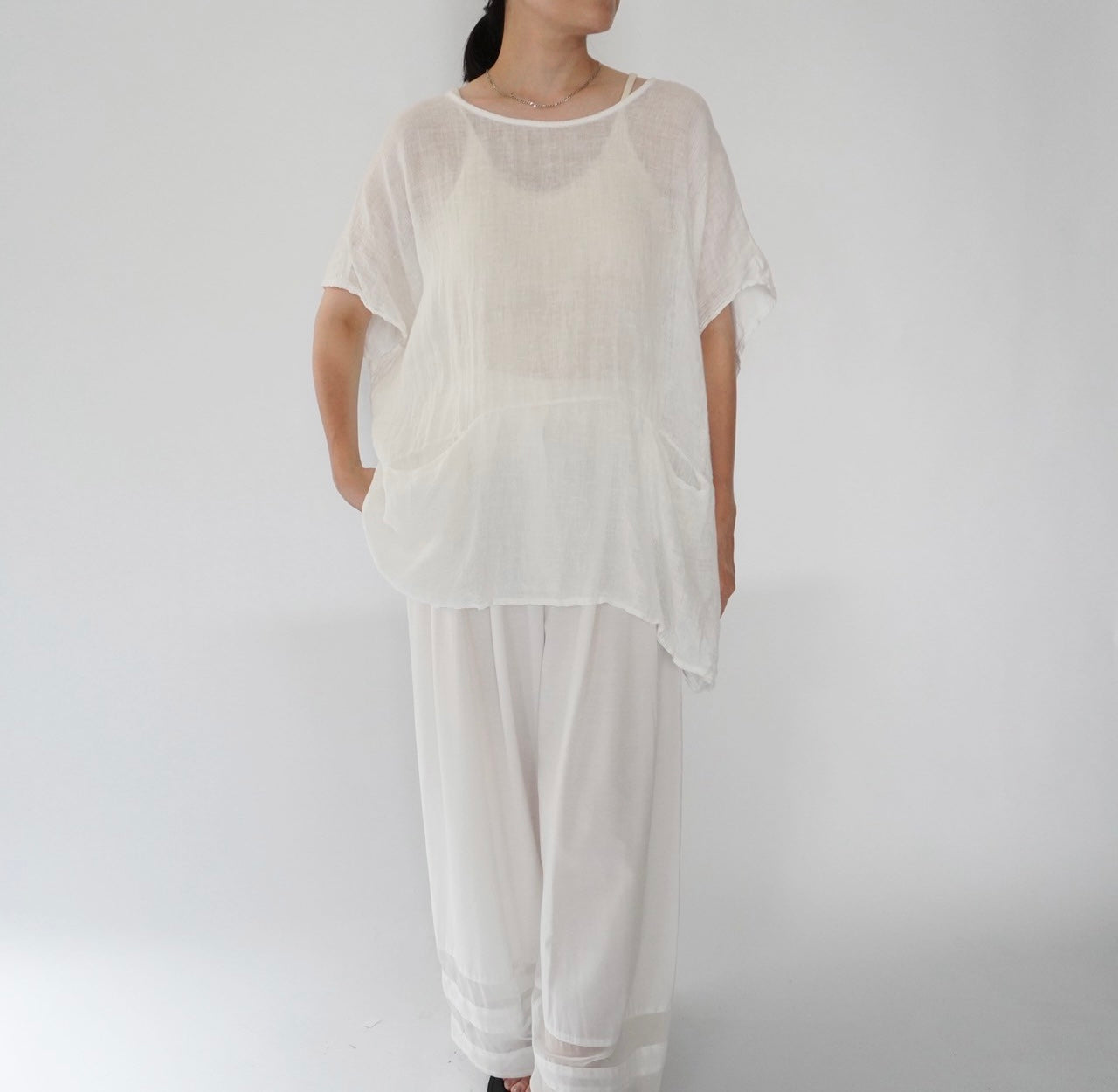 90s Linen Top Made in Italy