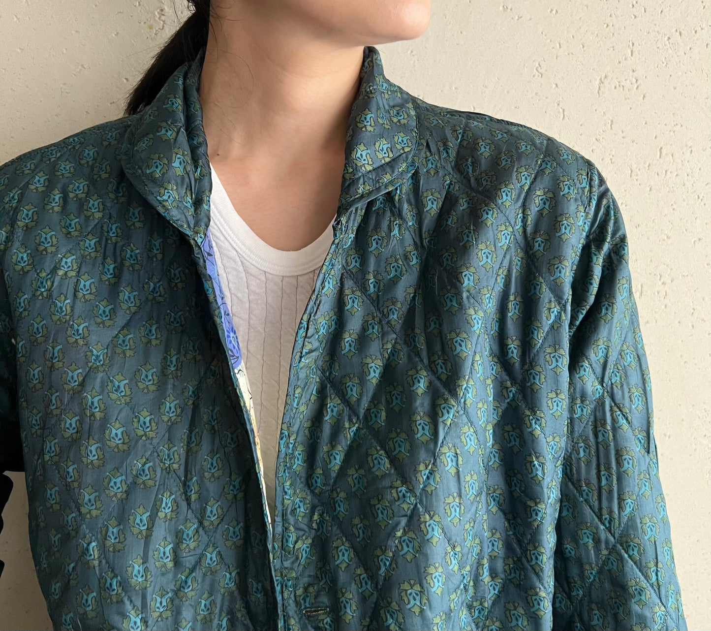 90s Patchwork Reversible Silk Jacket