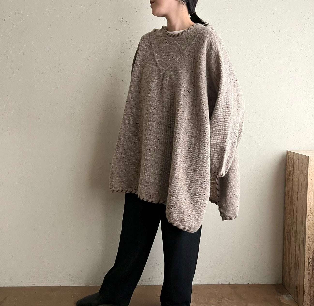 90s Hooded Poncho Made in Italy