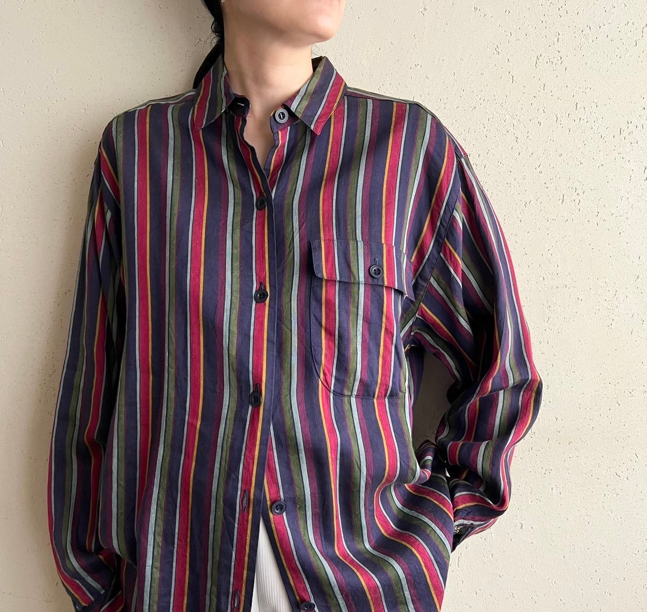 90s Striped Shirt Made in USA