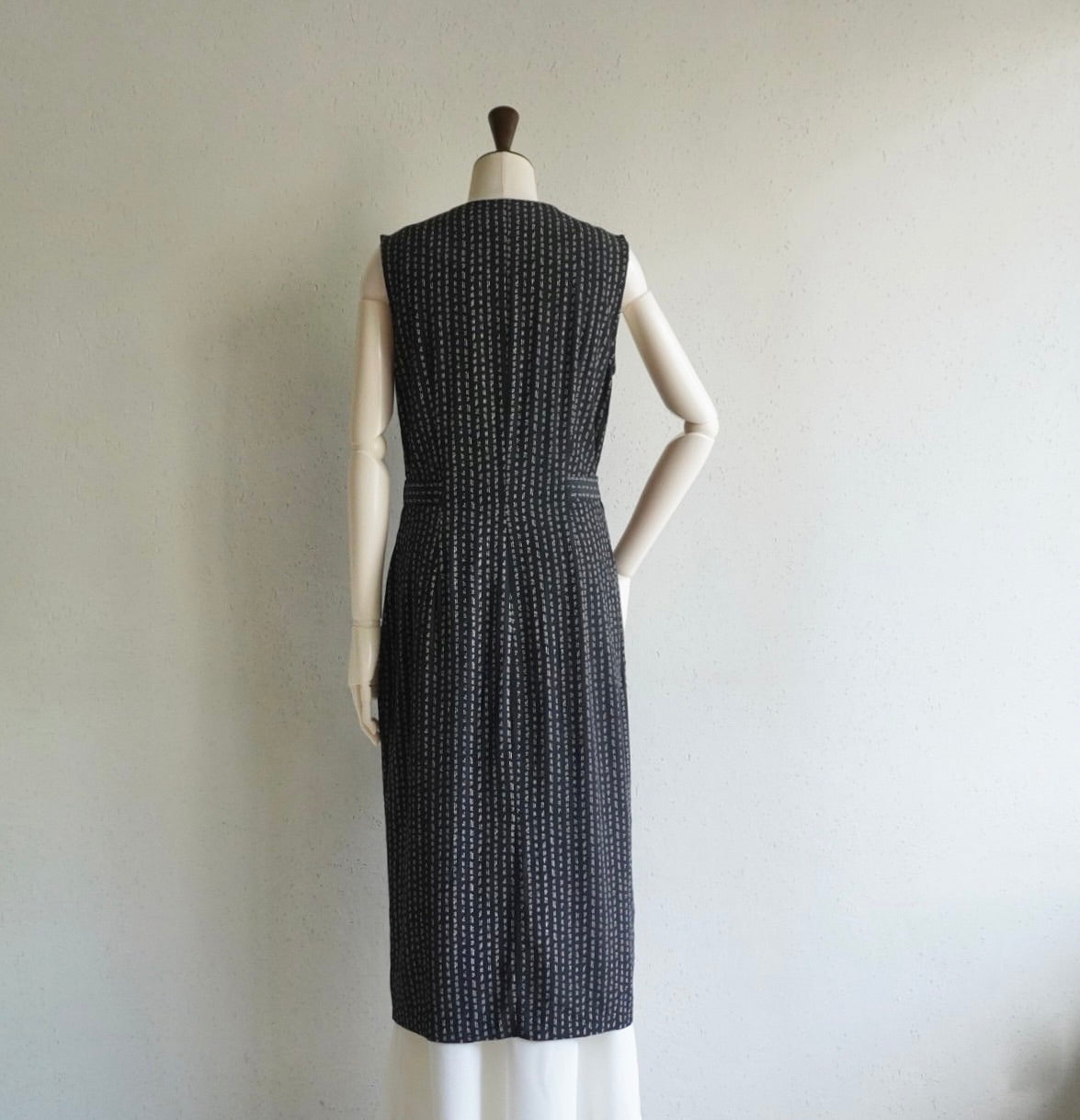 90s Sleeveless Printed Dress Made in Canada