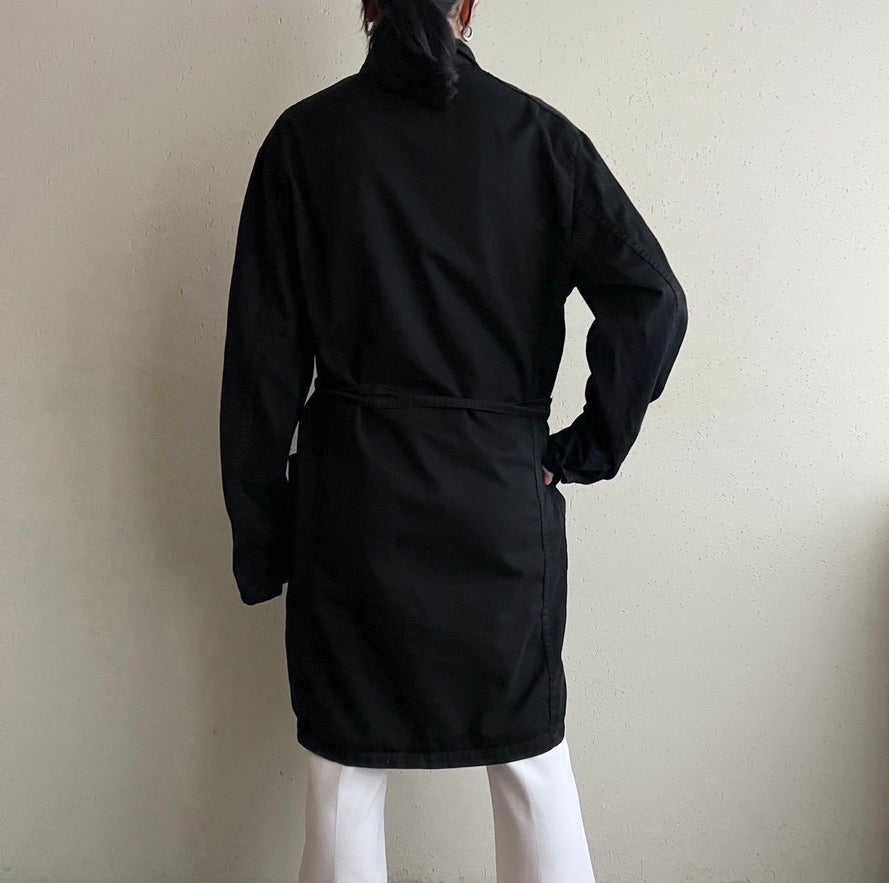 90s Black Belted Jacket