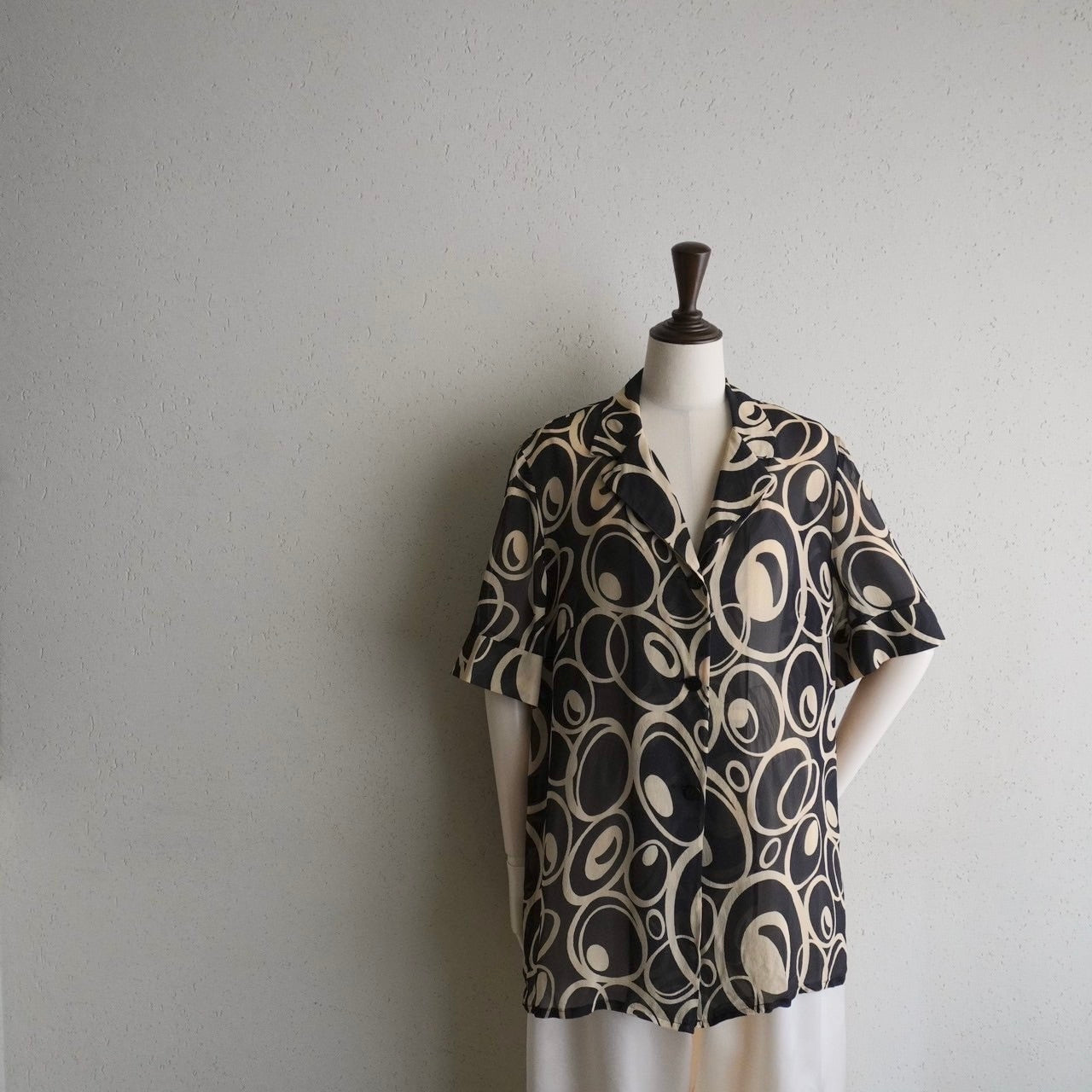 90s Printed Sheer Shirt Made in Italy