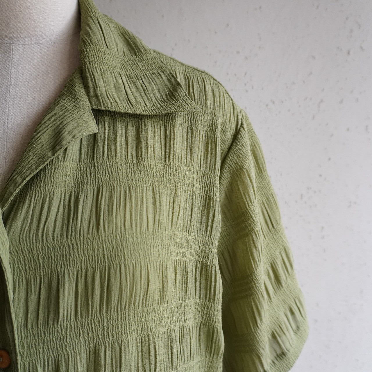 90s Pleat Green Shirt