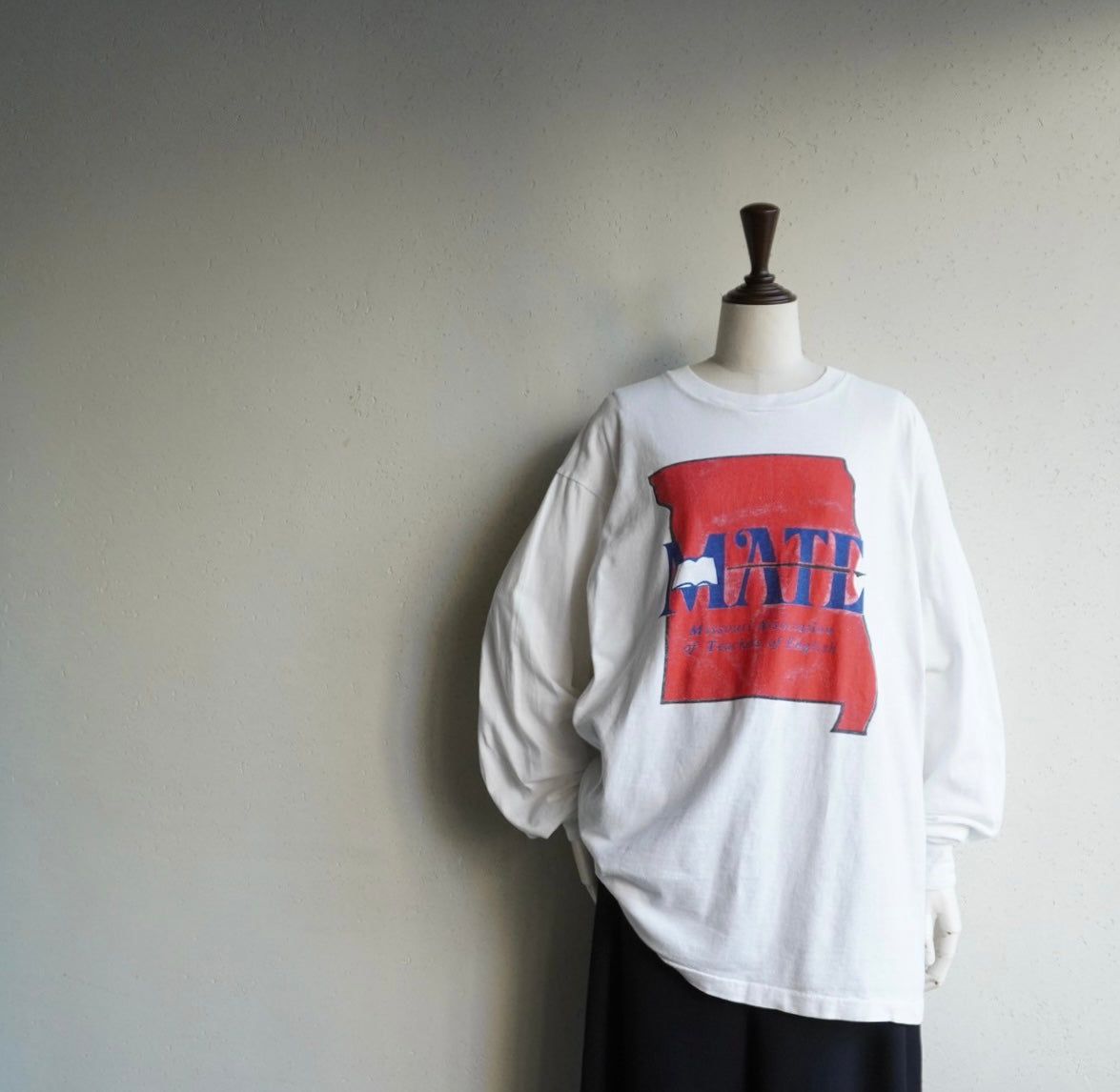 90s Printed Long T-shirt Made in USA