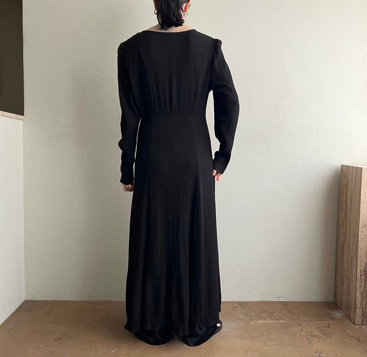 90s Black Maxi Dress Made in USA
