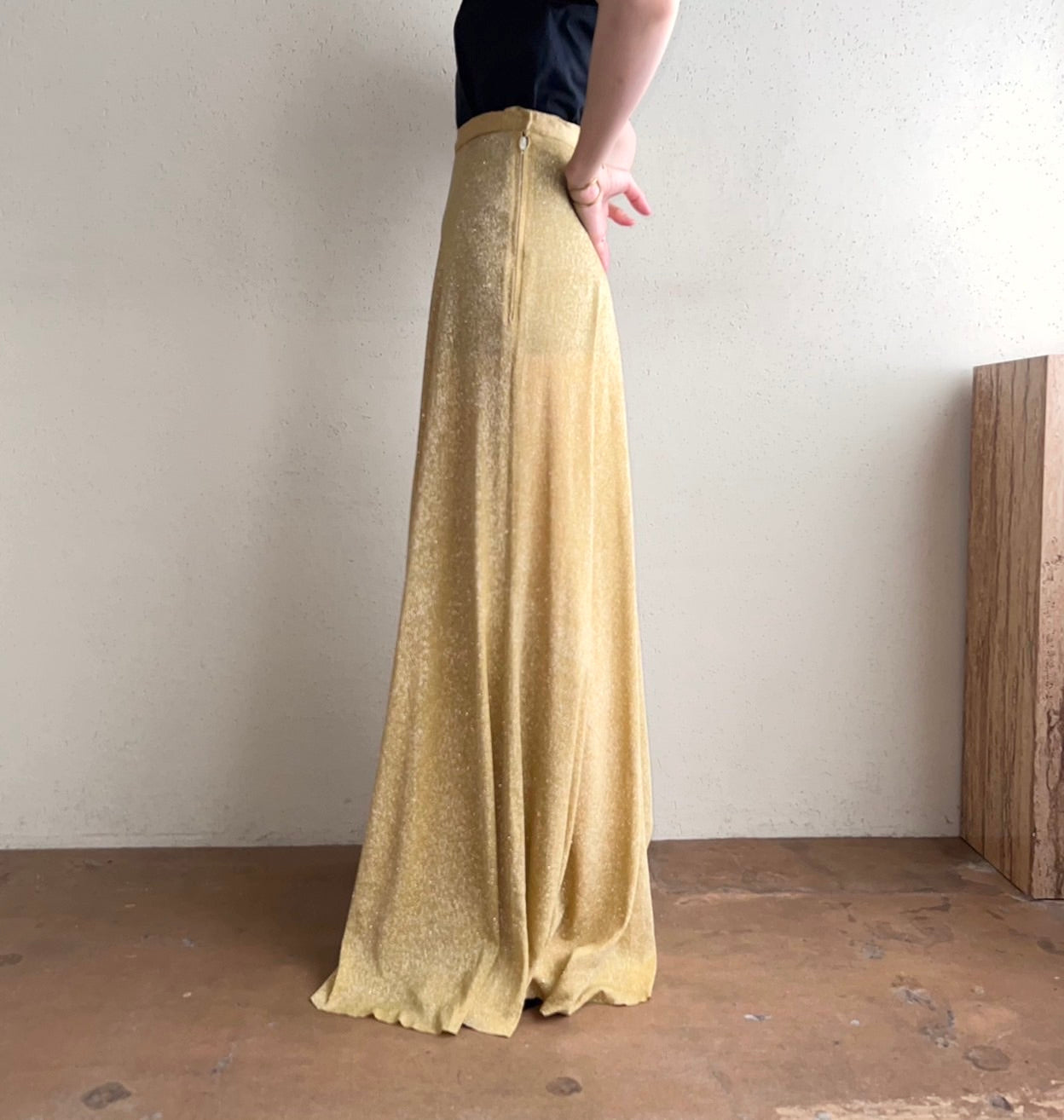 70s Glitter Maxi Skirt