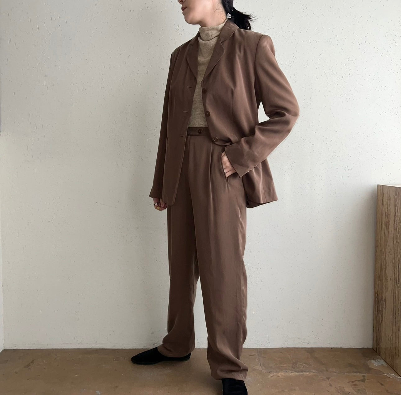 90s "ANN TAYLOR" Silk Two-Piece