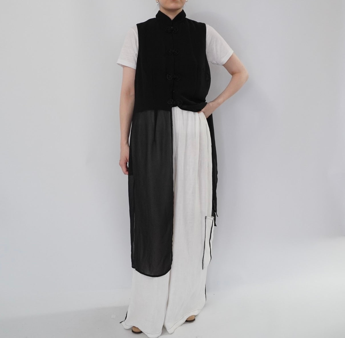 90s Linen Wide Pants