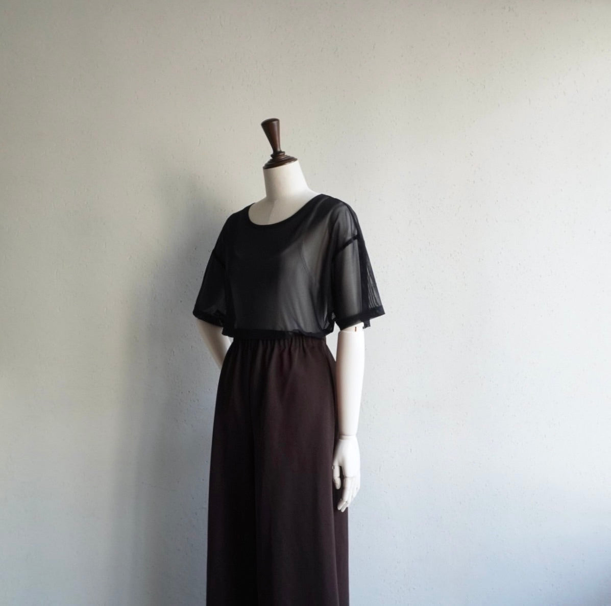 90s Black Sheer Top