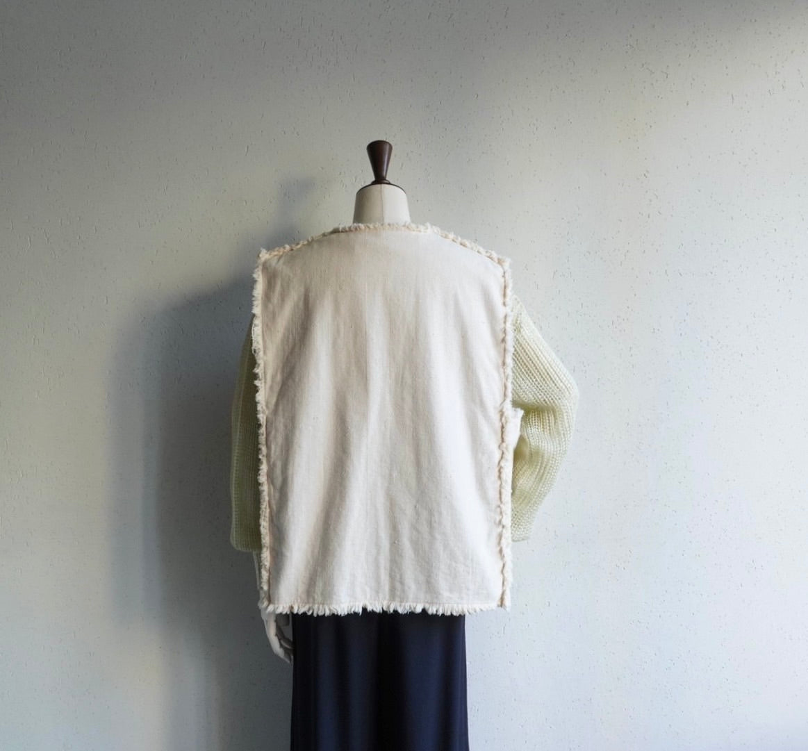 90s Fringe Design Reversible Vest