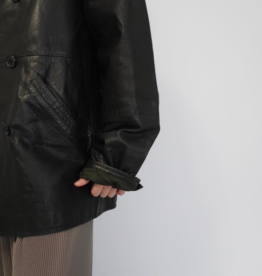 90s "Versus Gianni Versace" Leather Jacket Made in Italy