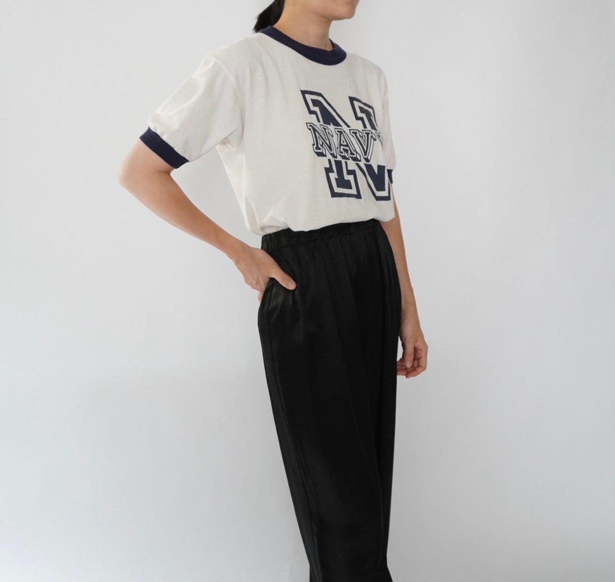 90s Printed Ringer T-shirt Made in USA