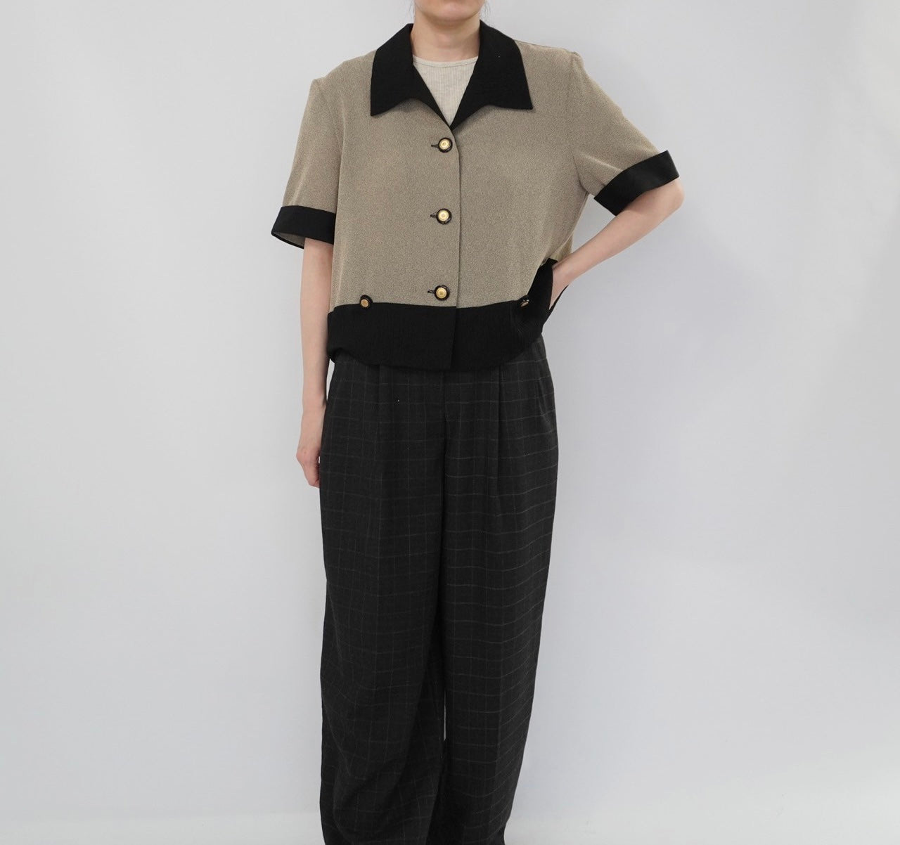 90s Two Tone Design Shirt,Jacket