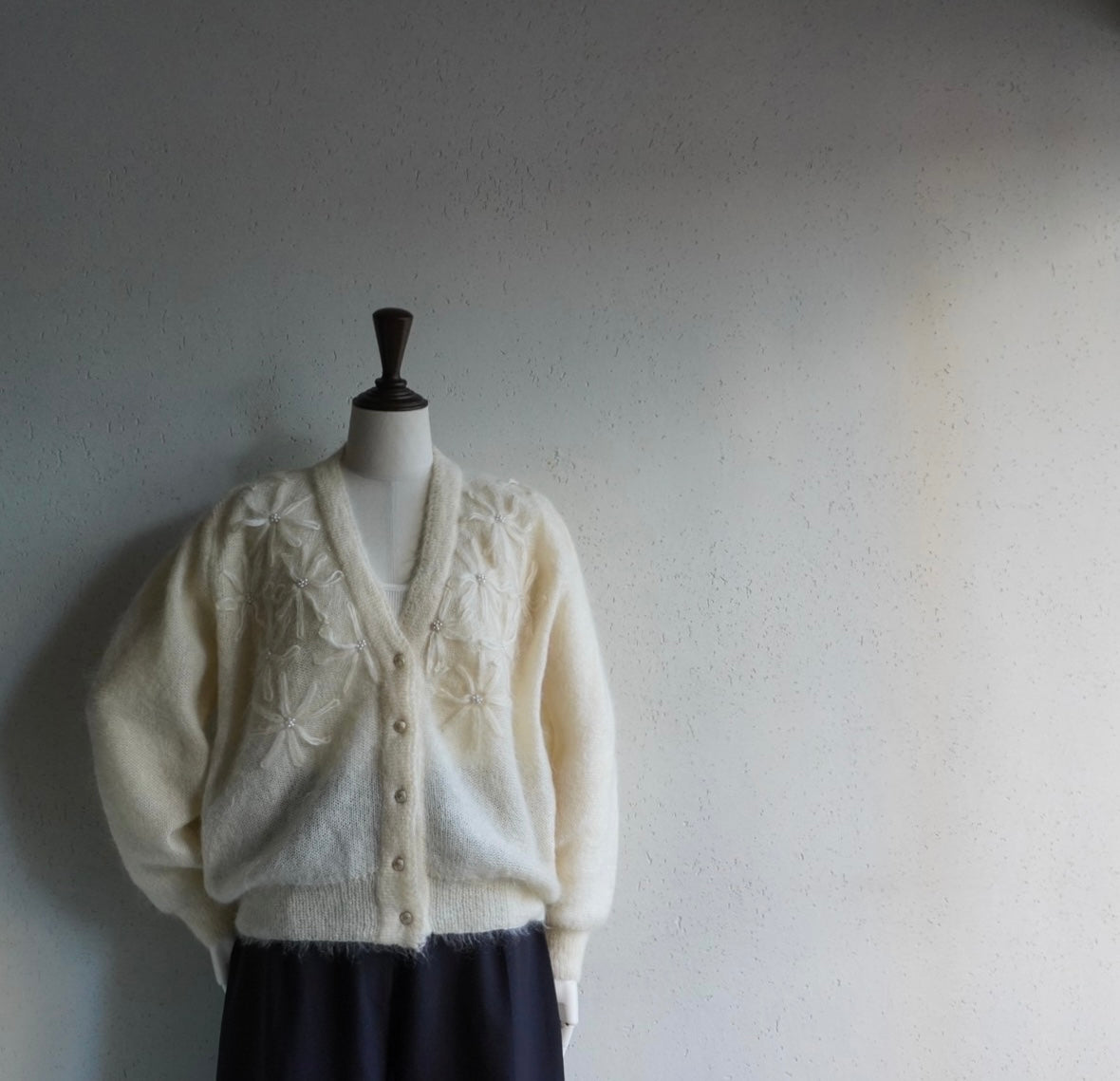 90s Design Mohair Knit Cardigan Made in Italy