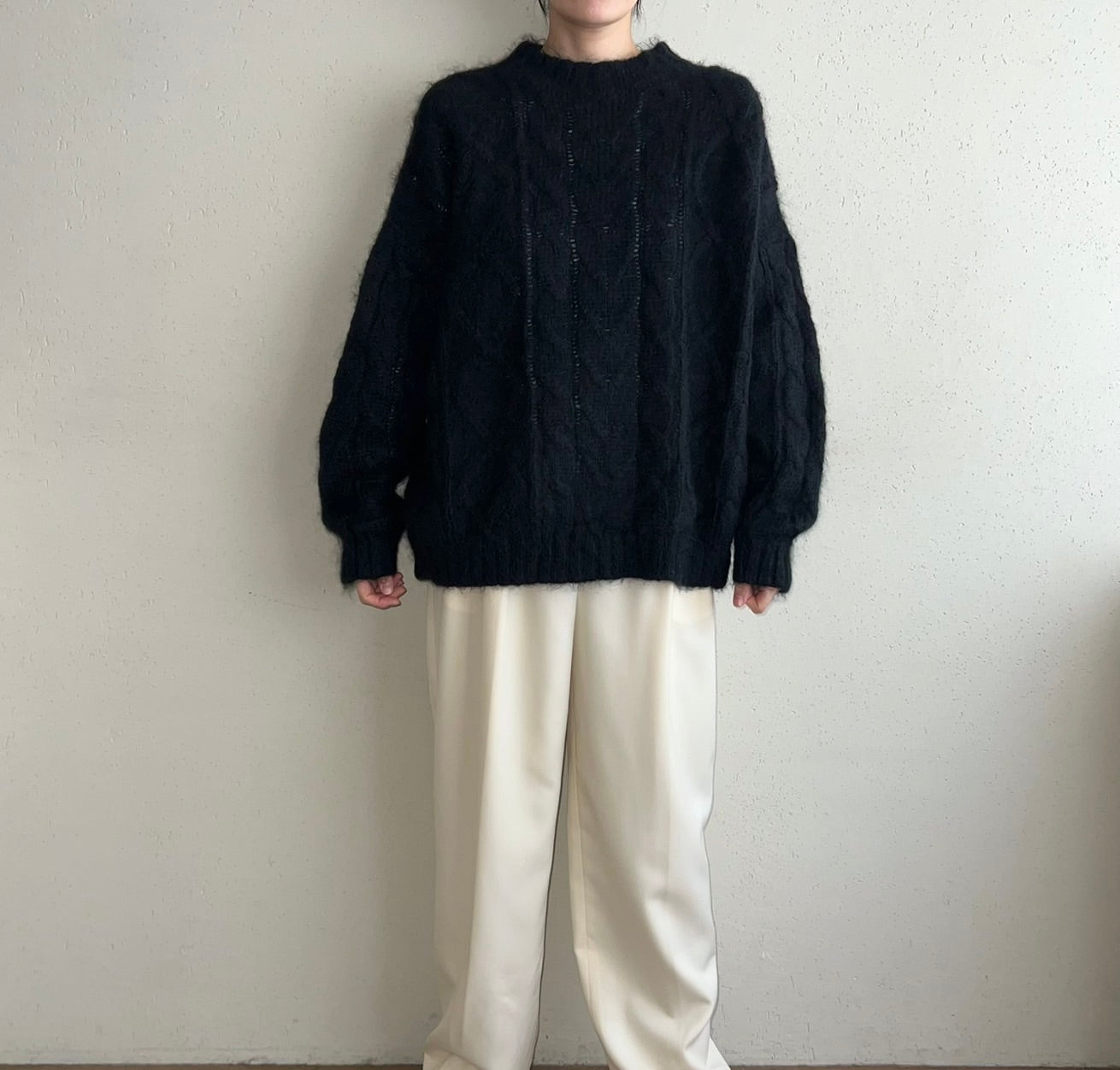 90s Black Mohair Knit