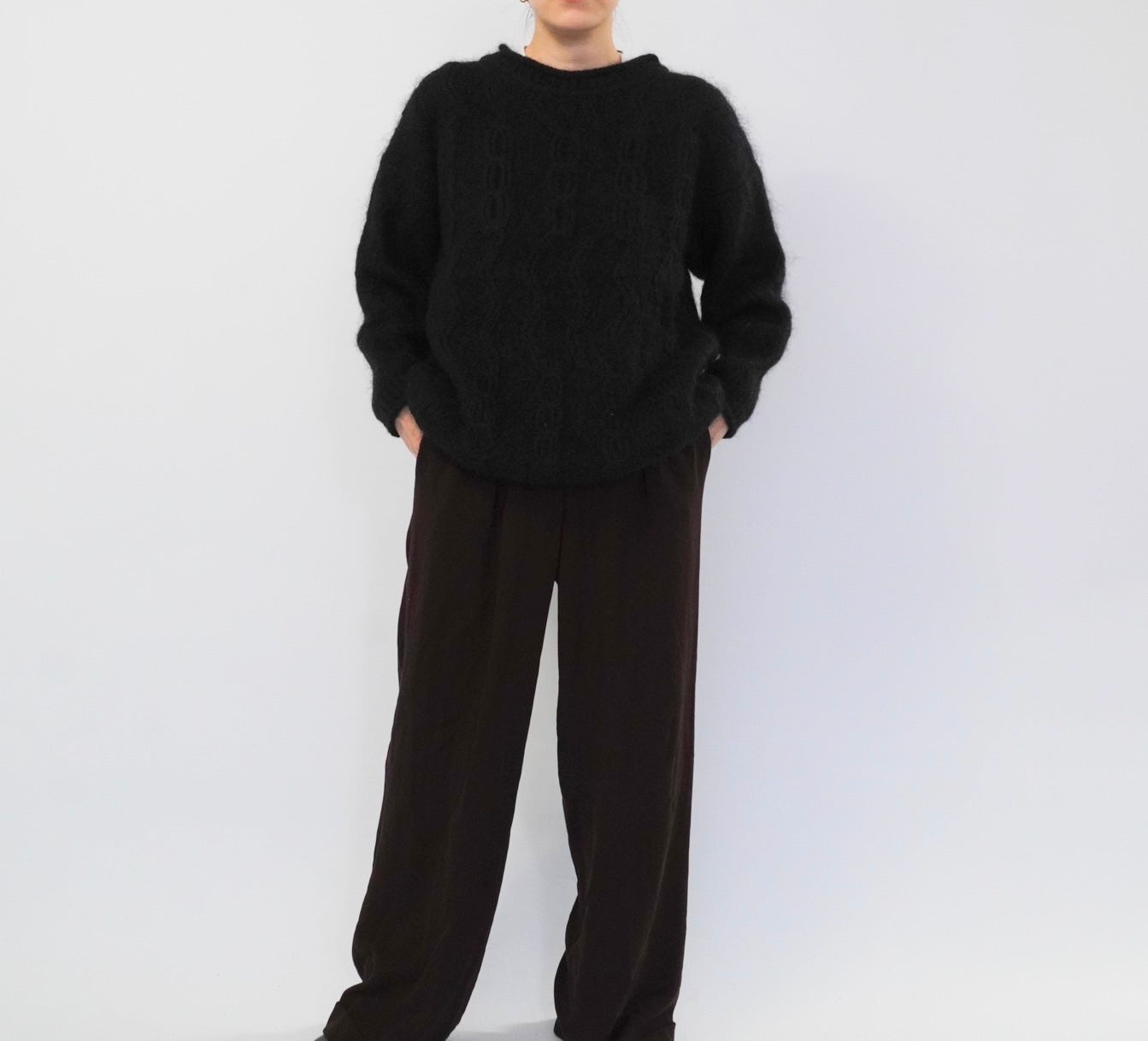 90s Black Mohair Knit