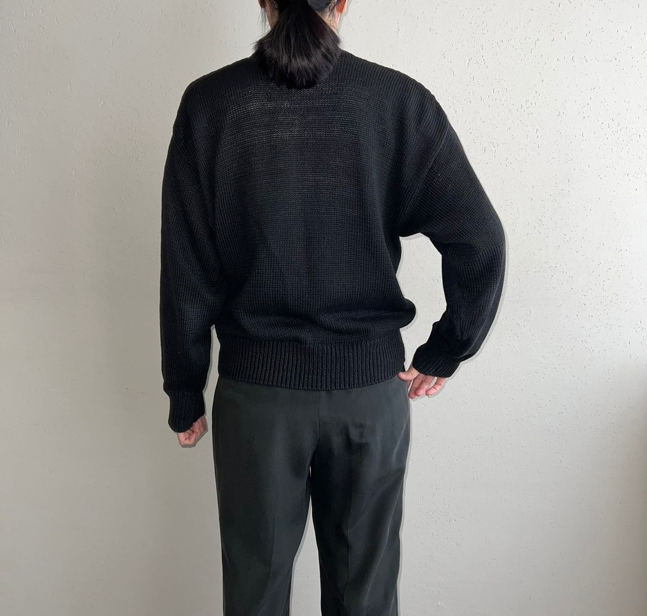 90s Cotton Design Knit Cardigan