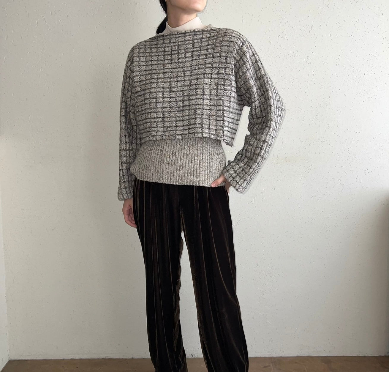 90s Cropped knit