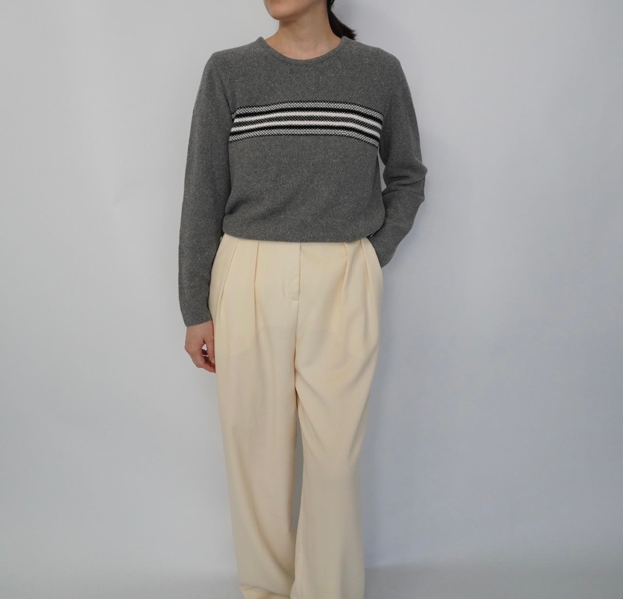 90s Line Design Cotton Top Made in USA