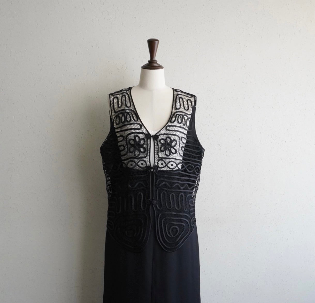 90s Black Satin Vest