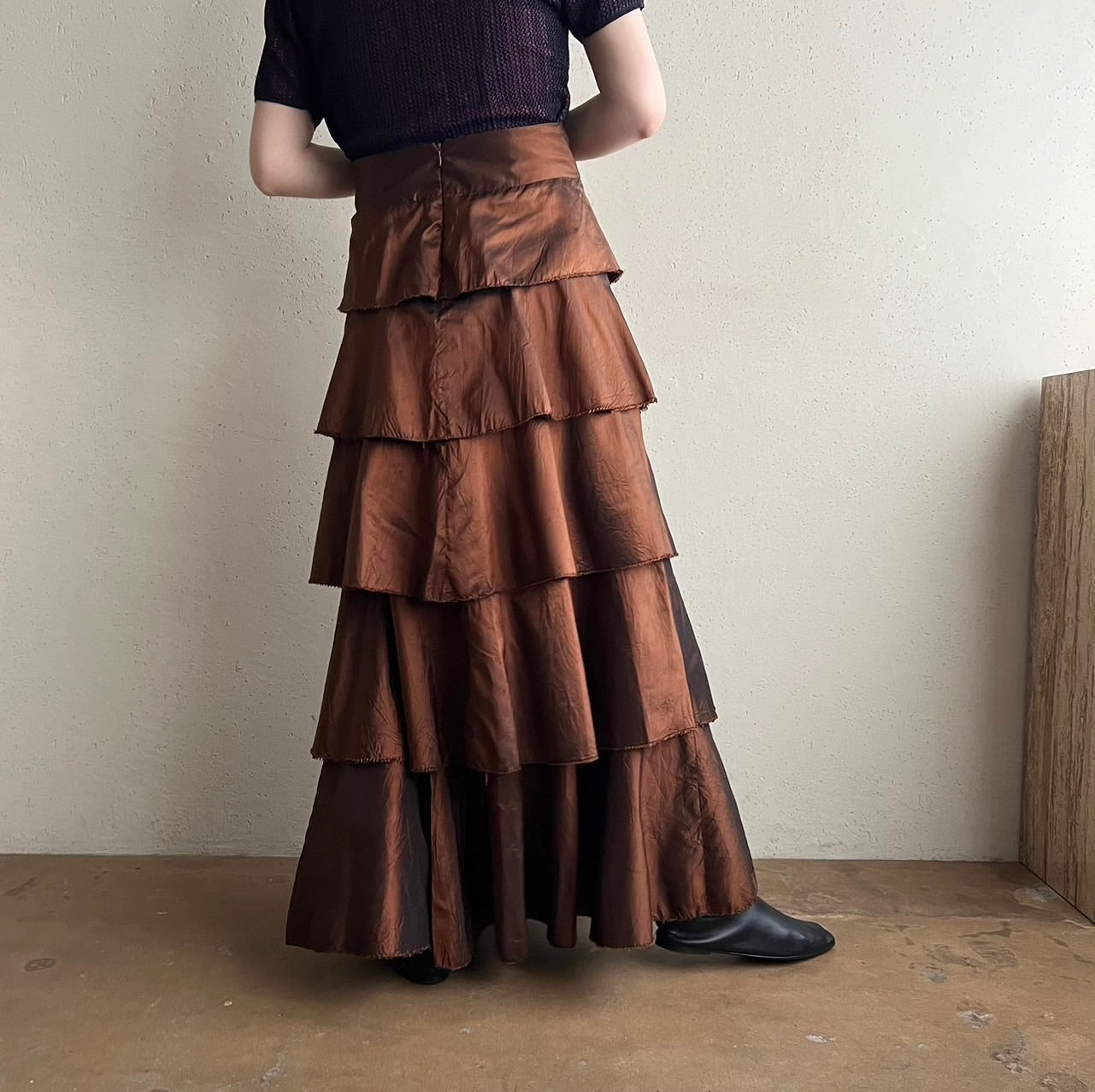 90s Silk Design Skirt Made in USA
