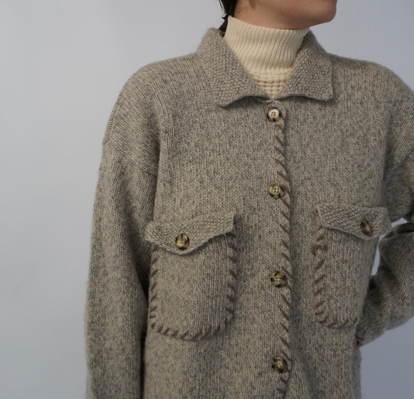 90s "EDDIE BAUER" Knit Cardigan