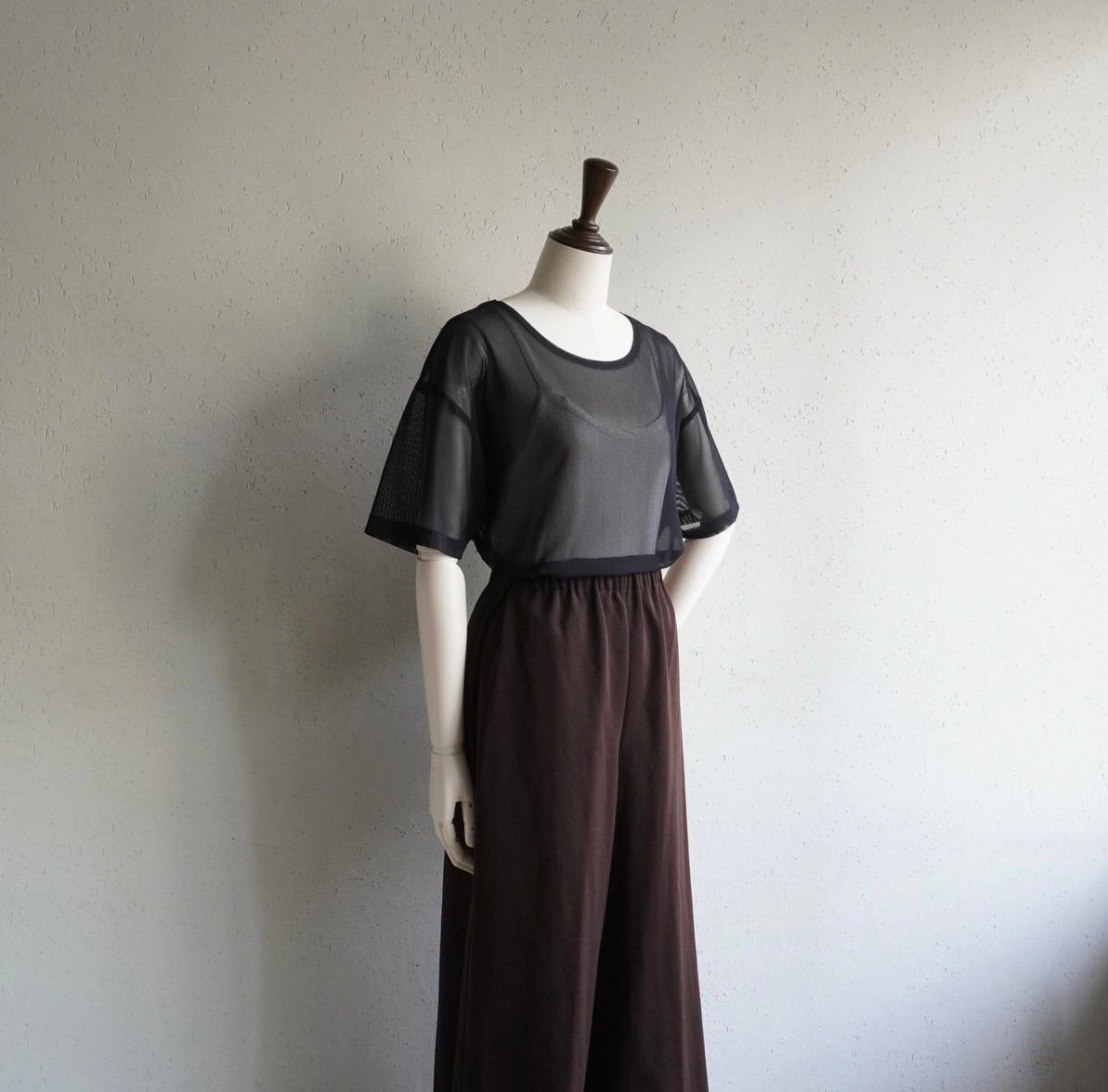 90s Black Sheer Top