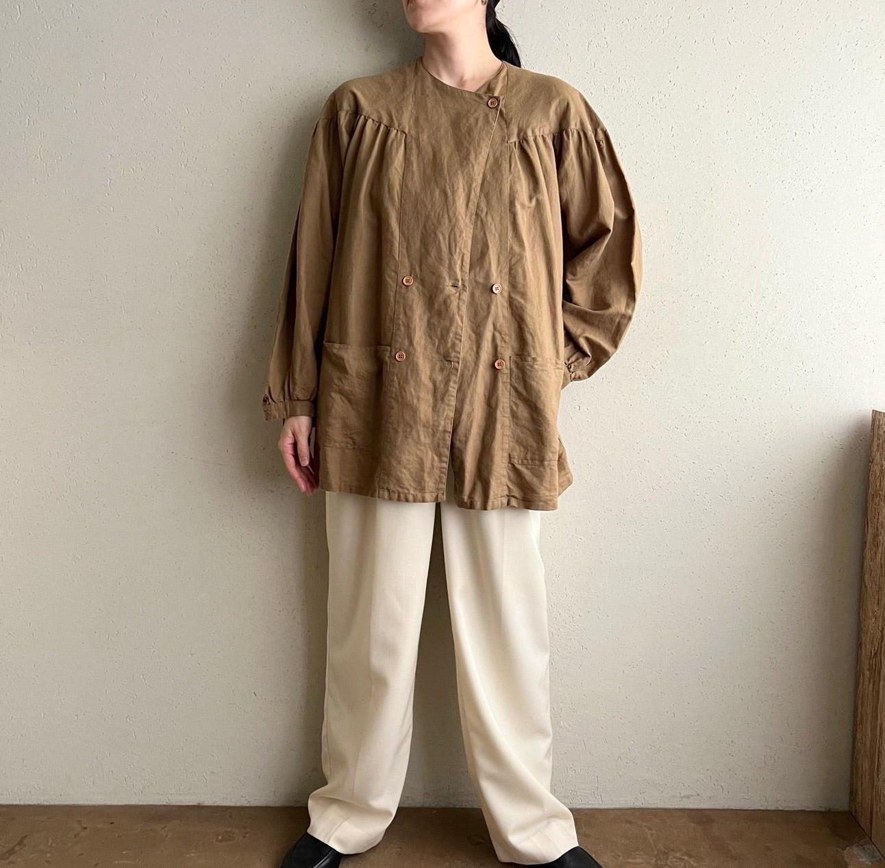 80s Design Blouse,Light Jacket