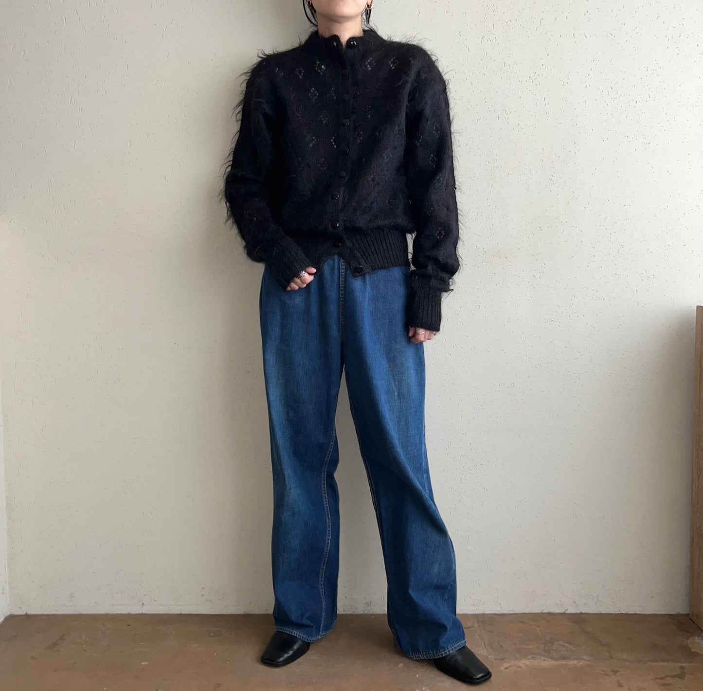 80s Mohair Knit Cardigan Made in Scotland