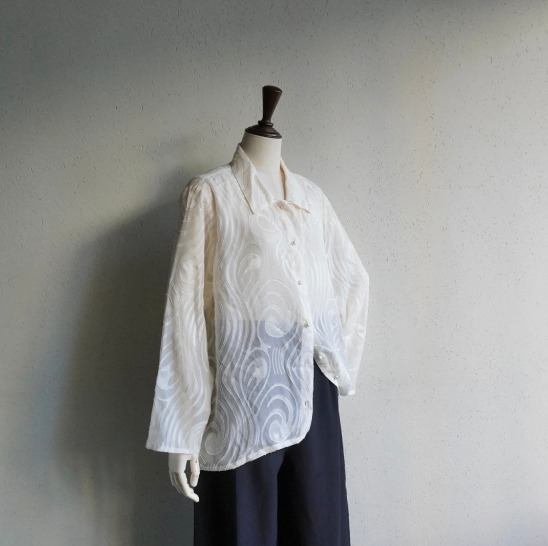 90s Design Sheer Shirt