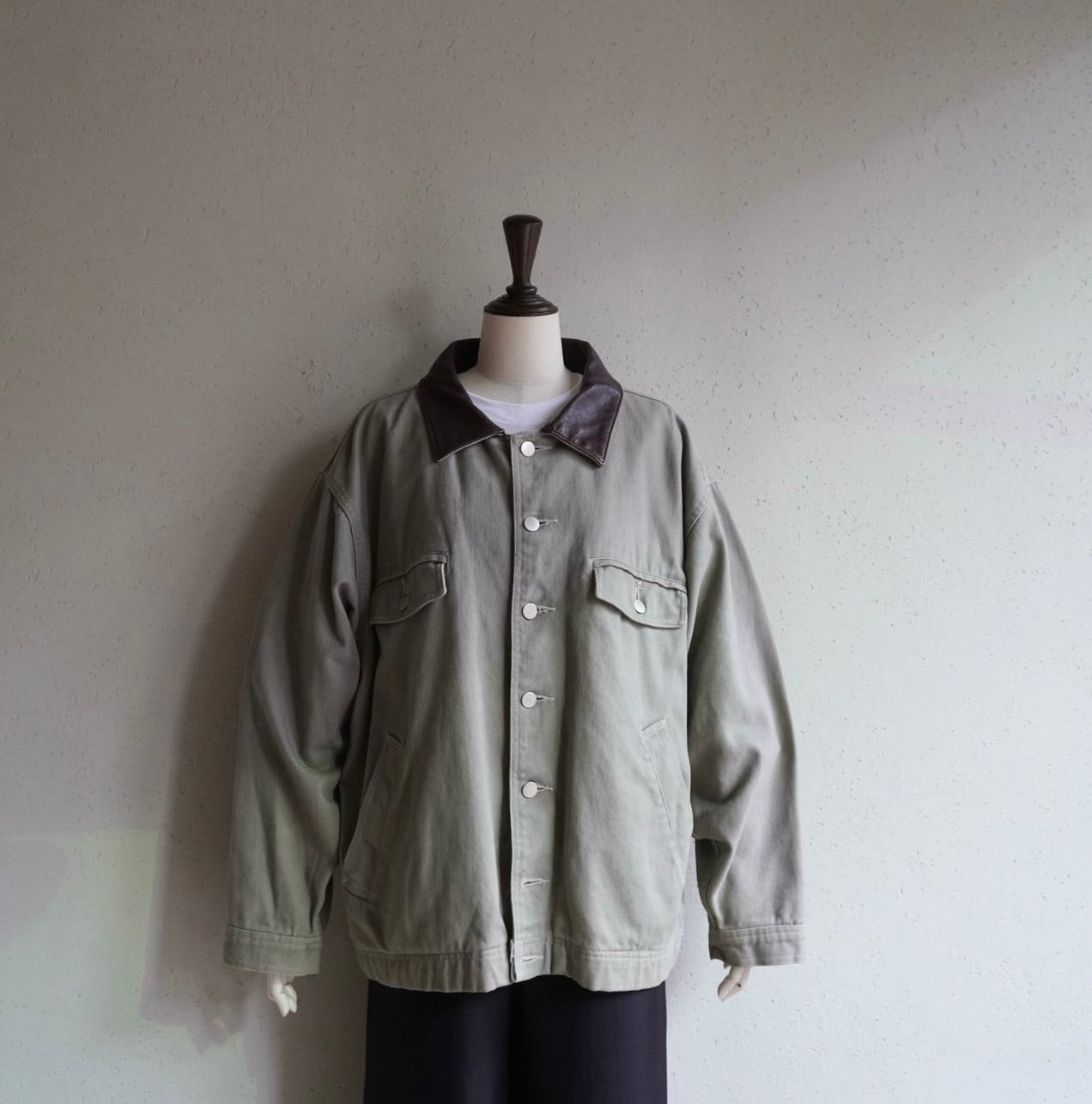 90s Leather Collar Jacket