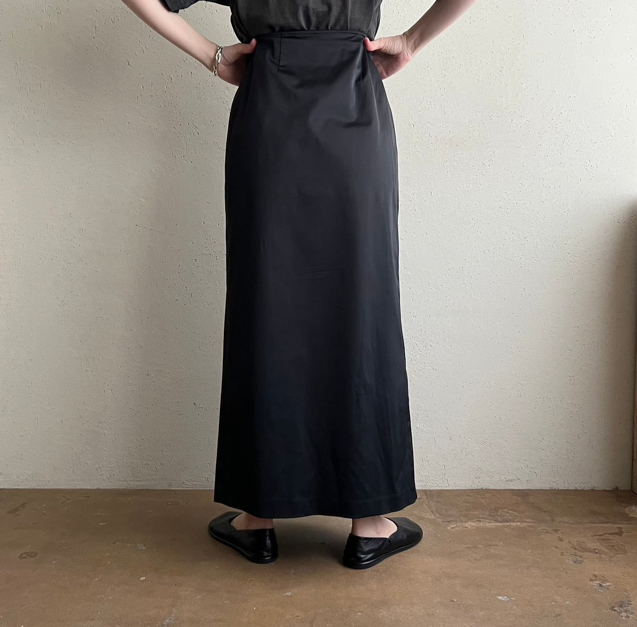 90s Black Wrap Skirt