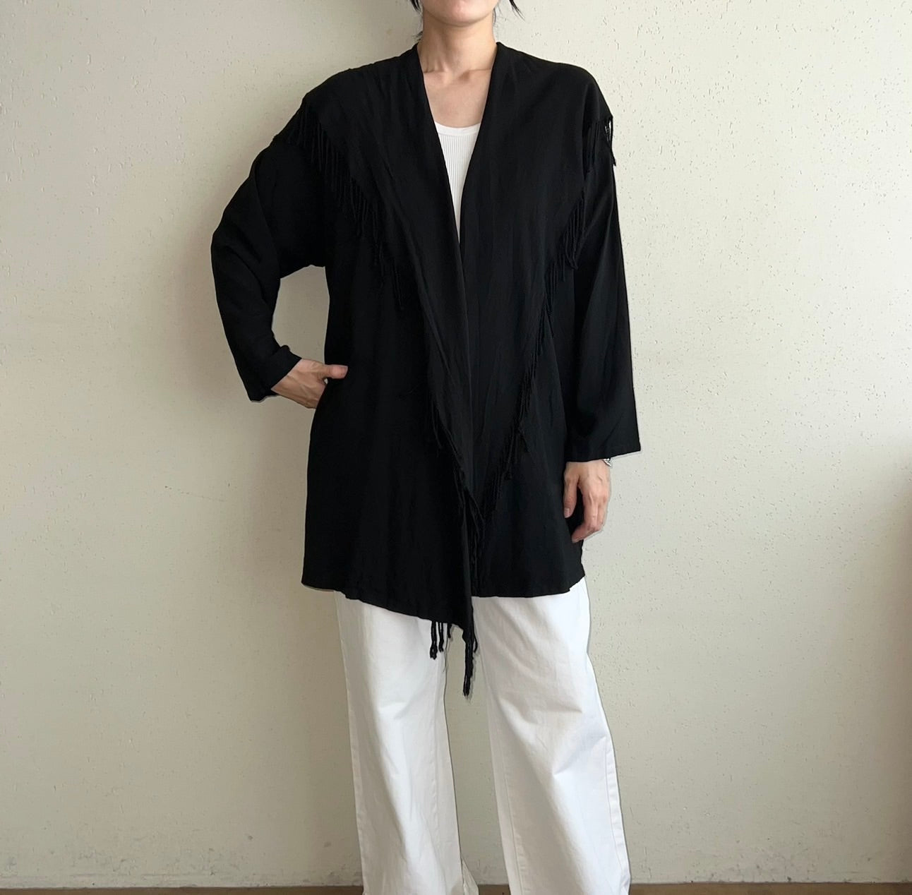 90s Fringe Robe Made in USA