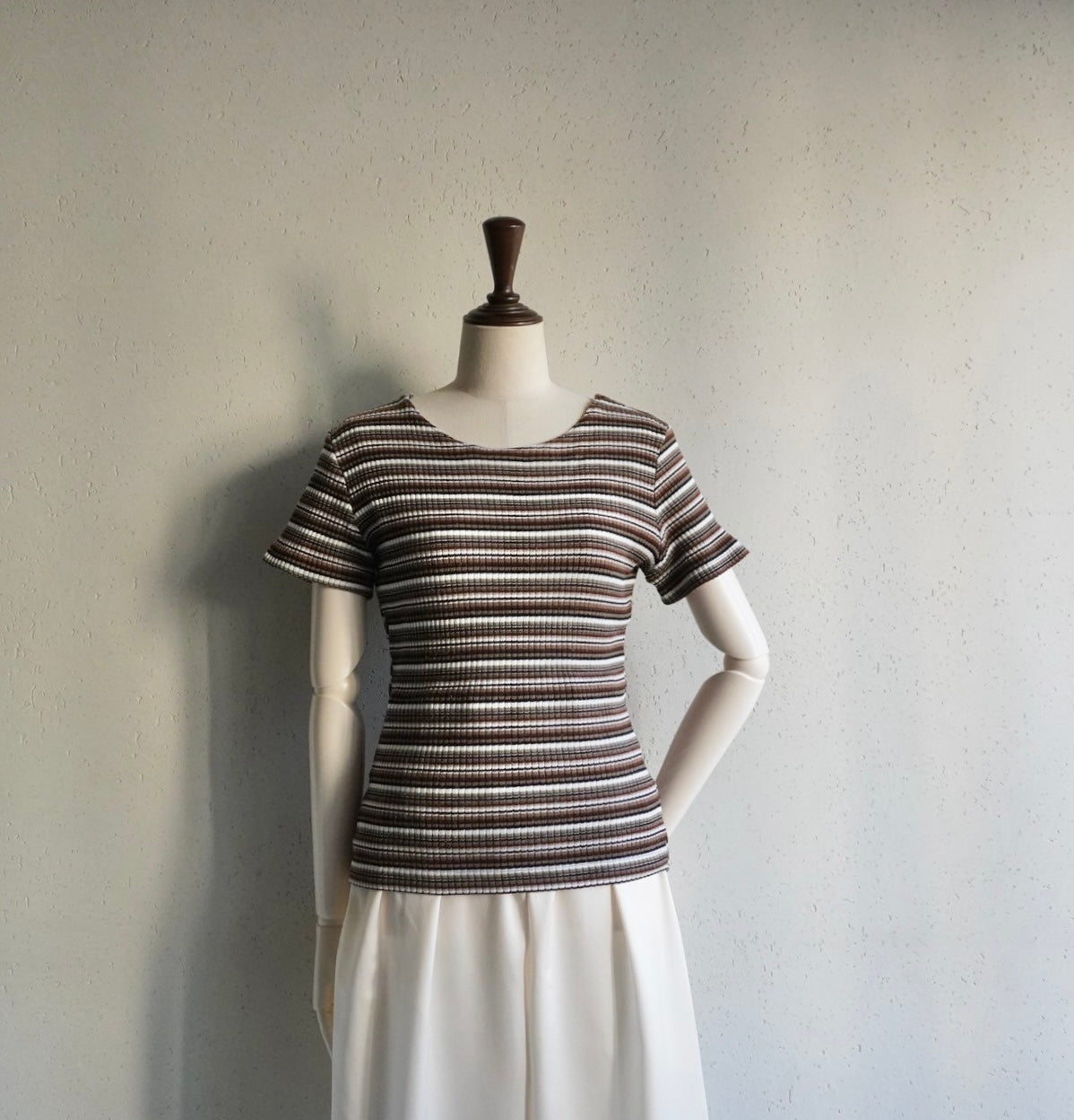 90s Brown Striped Top