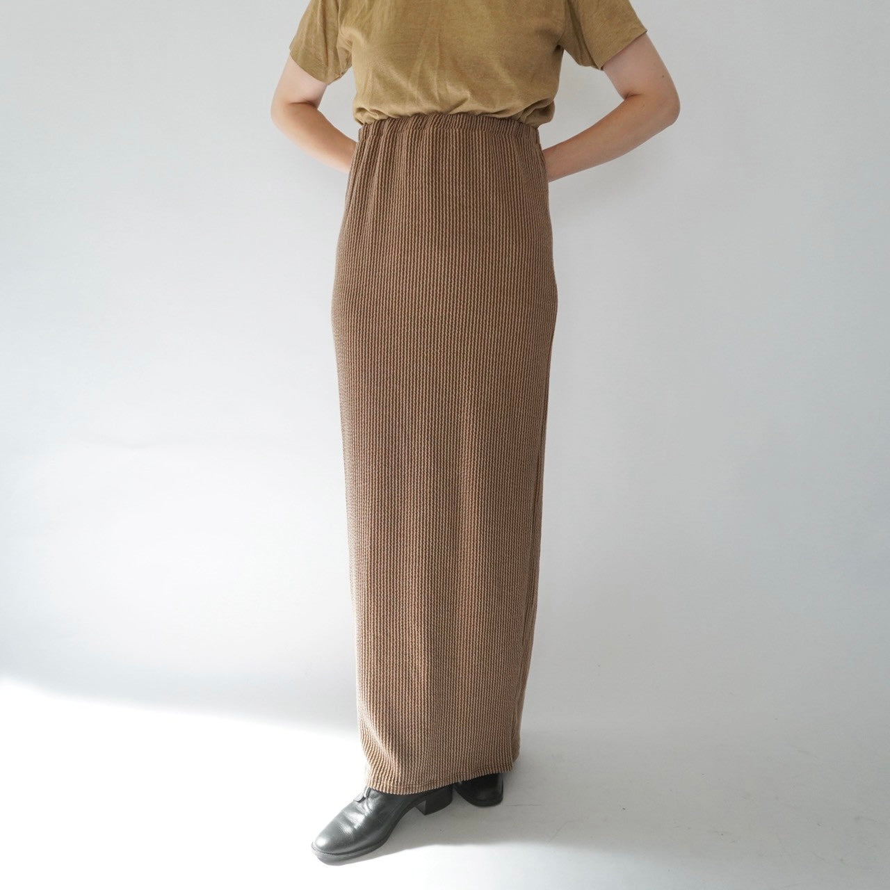 90s Ribbed Maxi Skirt