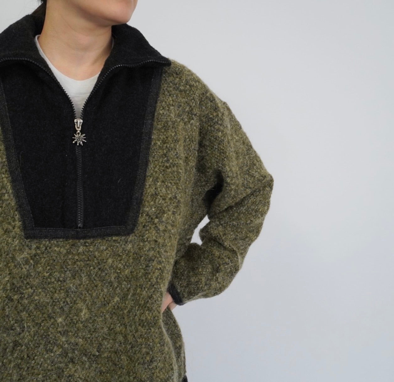 90s EURO Knit Fleece Pullover
