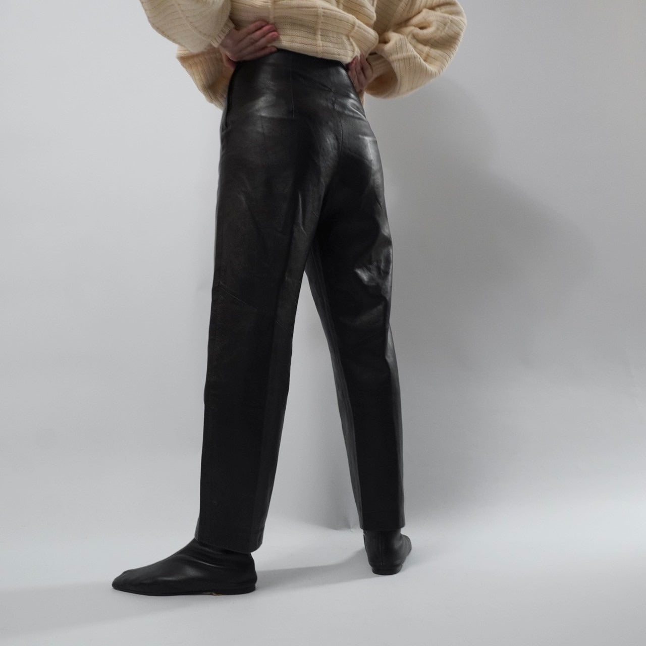 90s Black Leather Pants