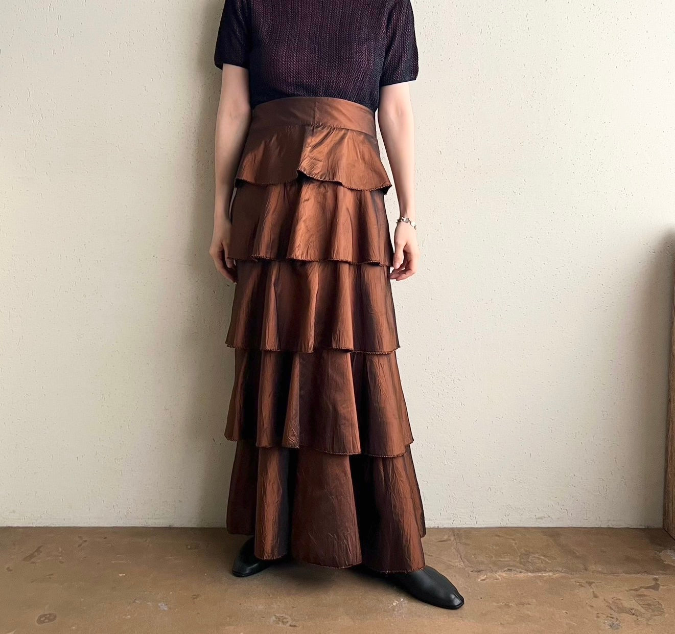90s Silk Design Skirt Made in USA