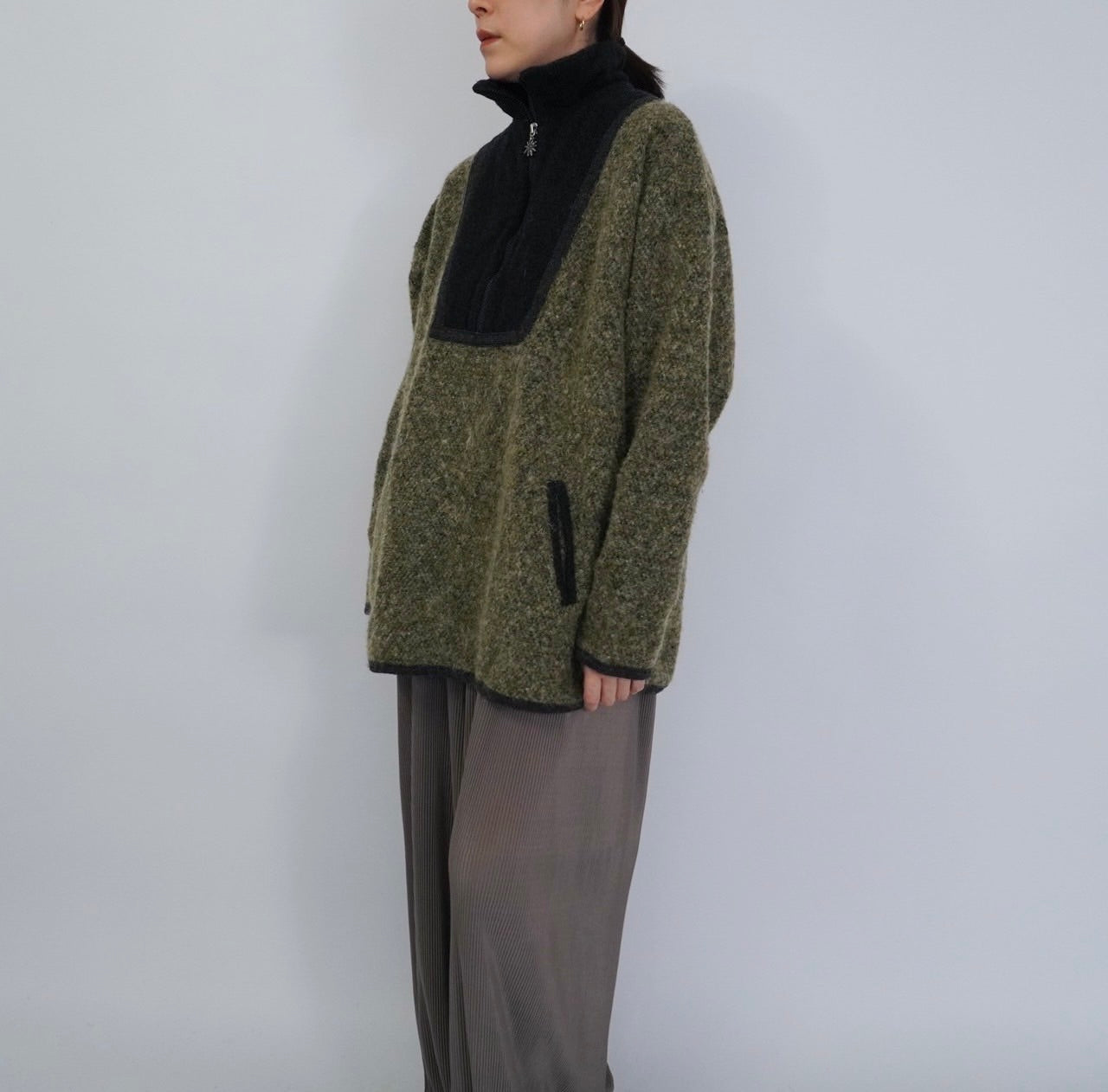 90s EURO Knit Fleece Pullover