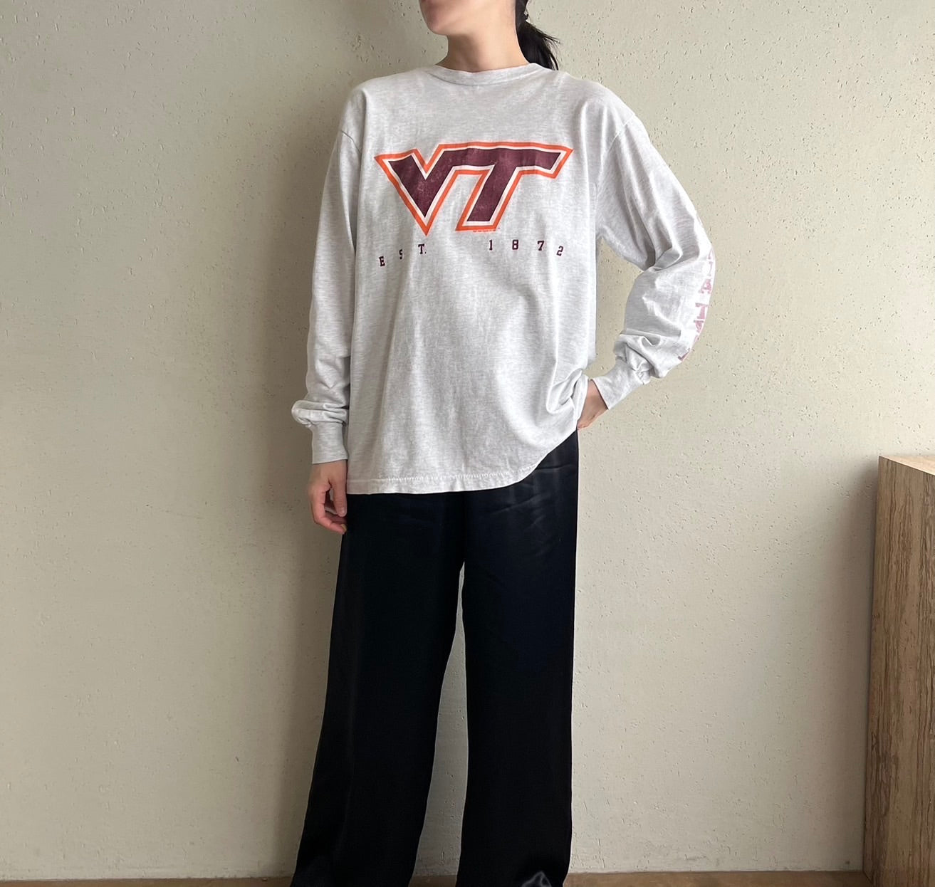 90s Printed Long Sleeves T-shirt Made in USA
