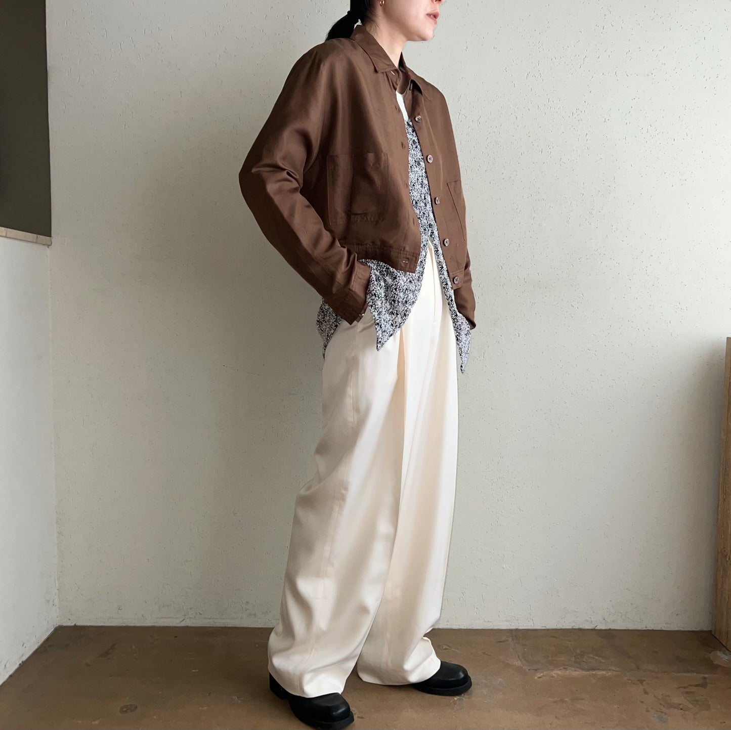 90s Silk Shirt Jacket