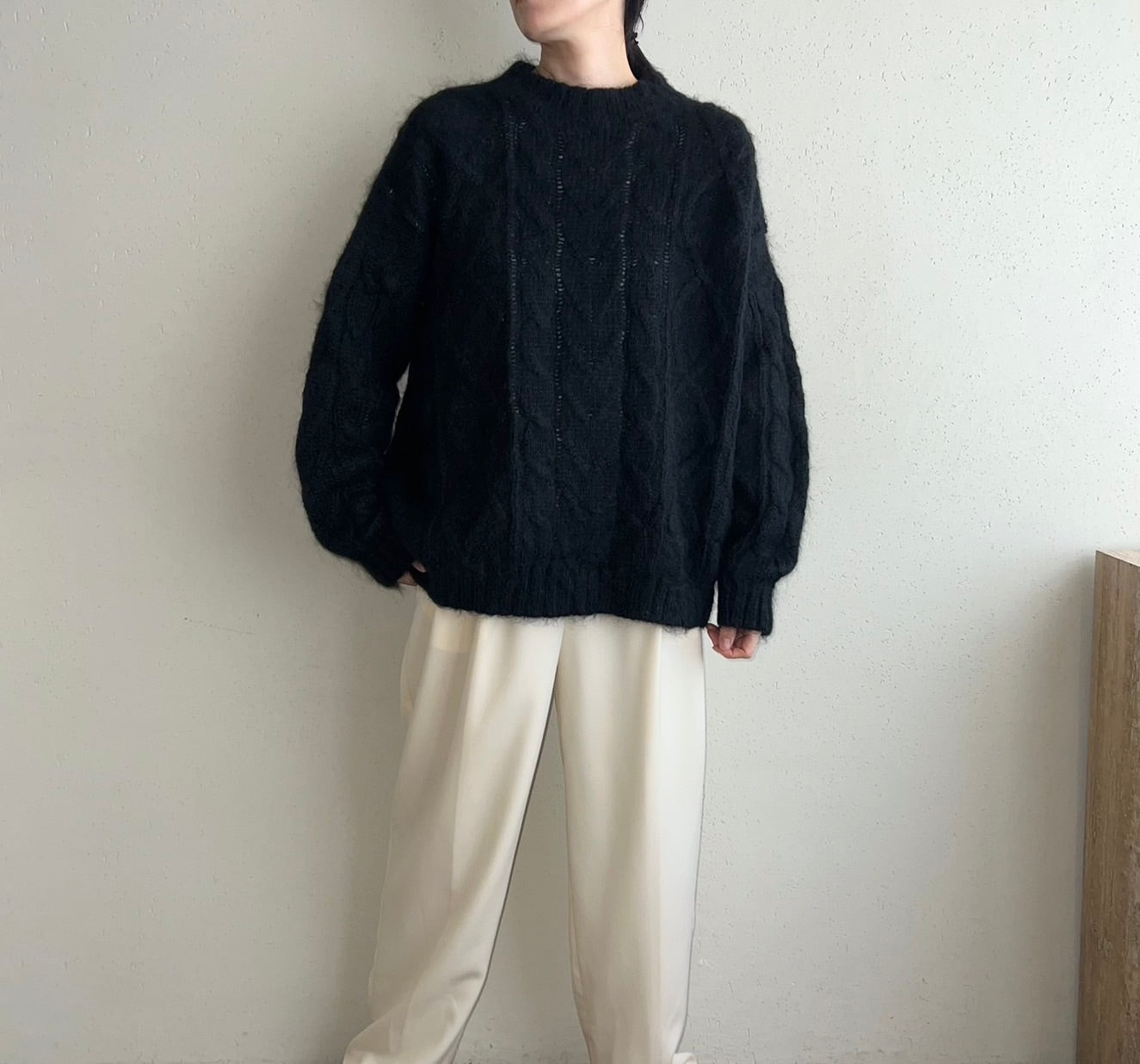 90s Black Mohair Knit