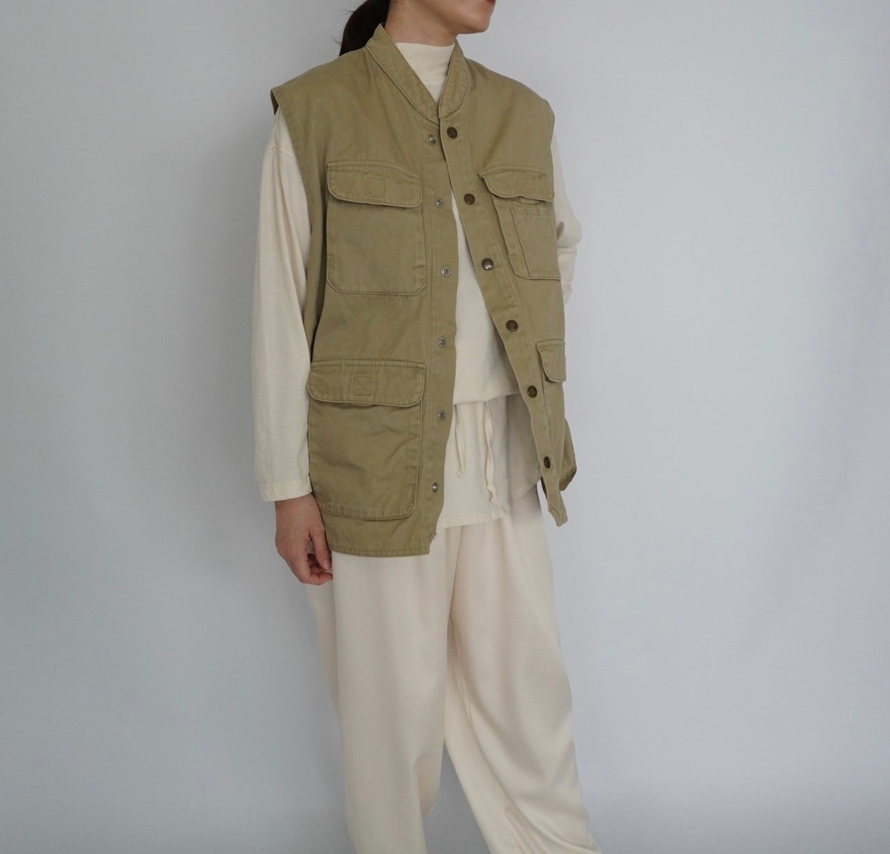 90s Cotton Boxy Vest