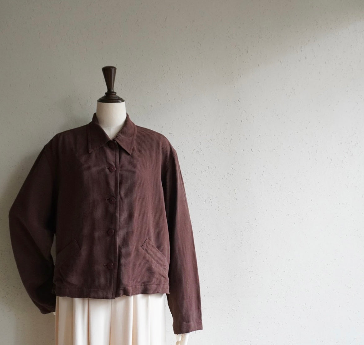 90s Silk Brown Shirt